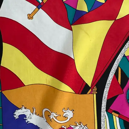 Harvé Benard Vintage Harvé Bernard Multicolor Nautical Flag Motif 100% Silk Scarf 34" Square