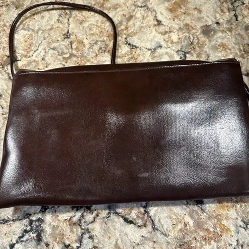 Vintage Purse With Mirror Clutch~Gold hardware~70’s Retro~Rome On Snap Brown