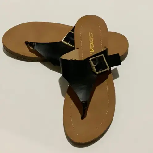 Soda Black Women's Sandal/flip flop size 9