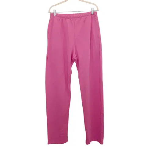 Naked Wardrobe Womens Lounge Sweatpants Size L Pink Stretch Cotton Athleisure