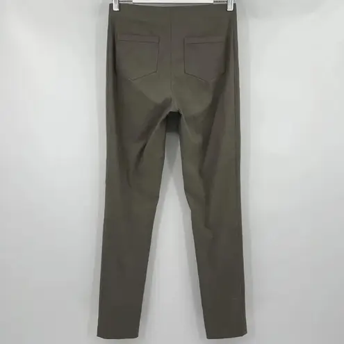 Lauren Vidal Taupe Dress Pants Slim Leg Zip Up Pants Women's Size T1 Small Brown