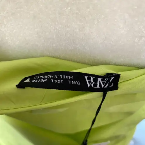 ZARA  strapless poplin top Sz L