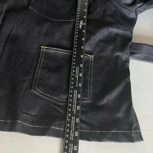 GOLD FLAOA, women’s stretch, Jean Jacket, Size 24, Dark Denim, Plus Size, Black