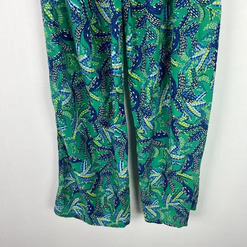 Midnight sky NWT Floral Linen Blend Belted Pull On Pants Size Small S NEW