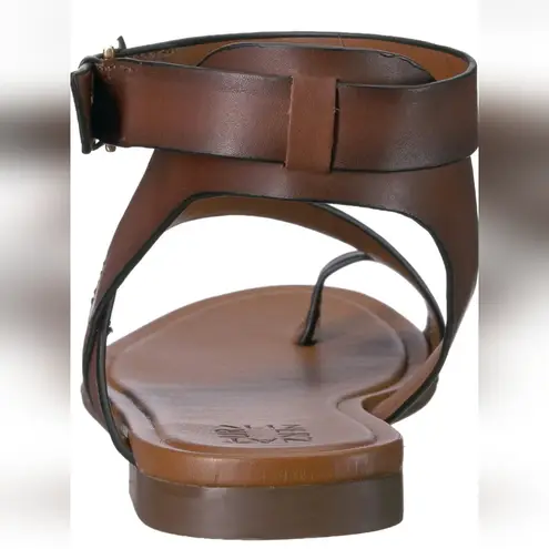 Naturalizer Tallt Brown Leather Toe loop Ankle Strap Sandals 6.5