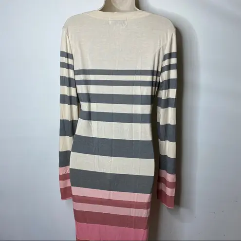 Wildfox  Sunset Stripe Dress in cream pink  Color long sleeve sz M