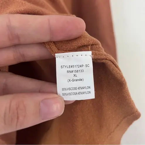 Staccato Tan Long Sleeve Blouse Crewneck Sweater Casual XL Neutral Comfy