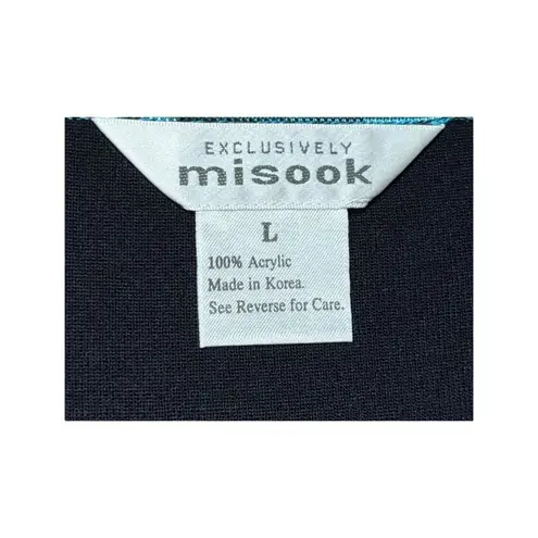 Misook Knit Tank Top Size Large Sleeveless Black Corpcore Travel Work Casual