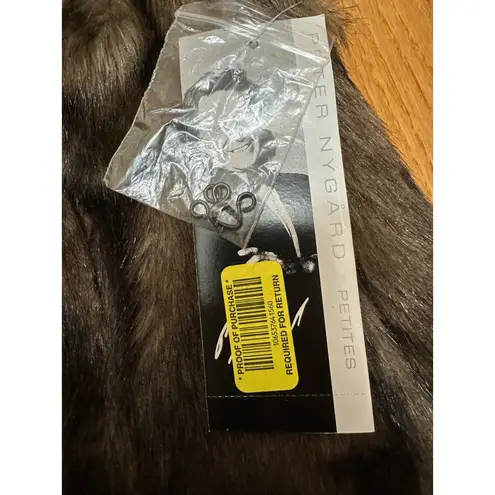 Peter Nygard Peter Nygård Faux Fur Hooded Vest Terra Brown Size 4P NWT