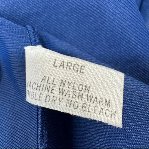 Vintage Shadowline Lace Collar Housecoat Robe Long Sleeve Blue Large