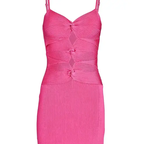 Cult Gaia Zenda Knotted Rib Knit Mini Dress Size XL