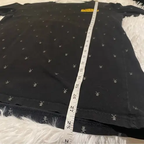 Dutch Bros Mustache Crewneck Long Sleeve T Shirt in Black Yellow Large