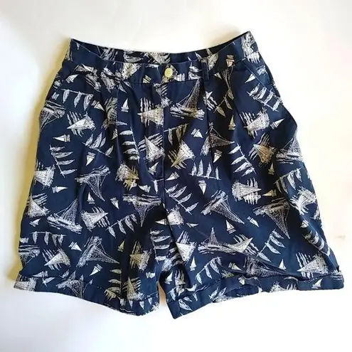 Ralph Lauren 6 26 Deep Navy White Sailing Nautical Shorts Blue