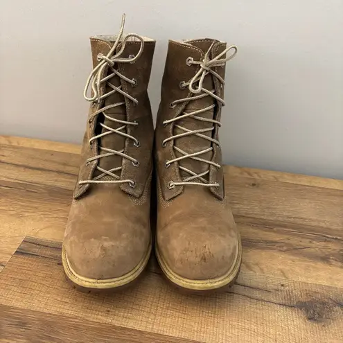 Timberland  Teddy Fleece Lined Fold-Down Waterproof Leather Lace Up Boots Women’s