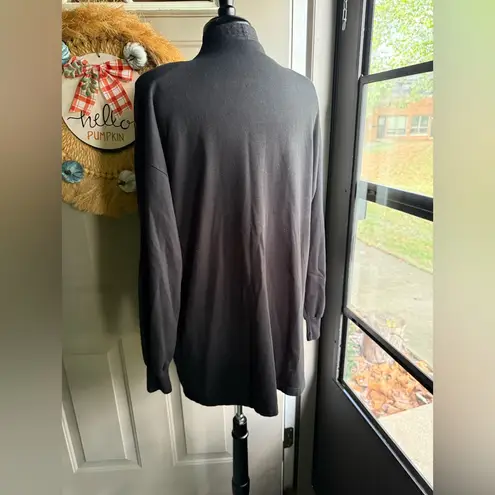 Vintage 90s Linda Lori Halloween ghost black cat tunic cardigan, size large Orange