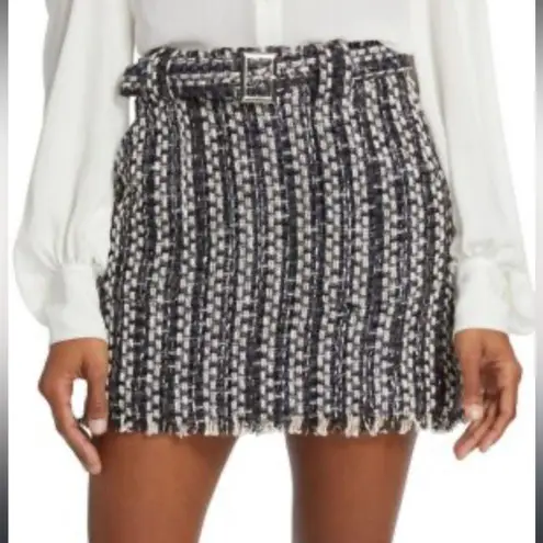 RAMY BROOK
Ashley Belted Tweed Mini Skirt Sz 10 Blue