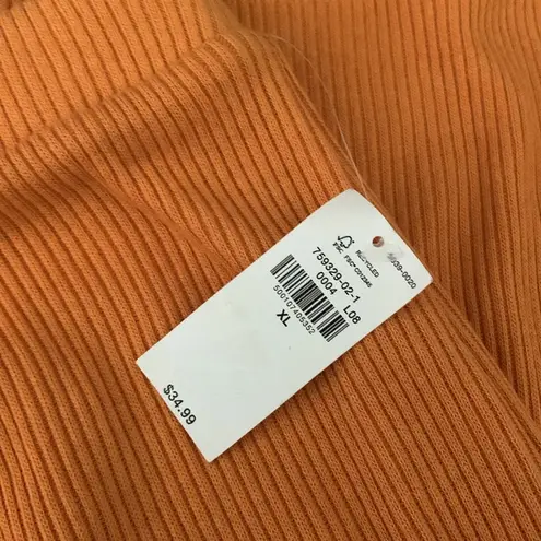 Old Navy Pull-On Rib-Knit Maxi Skirt (Sz XL) Tangerine Orange NWT