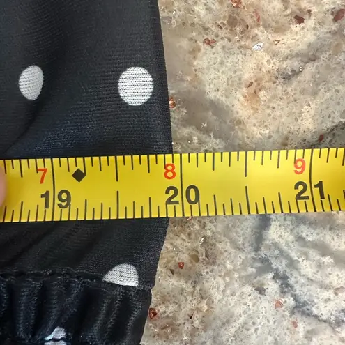 Anthony Richards Fit Flare Polka Dot Sun Dress Black & White Size Medium Pockets