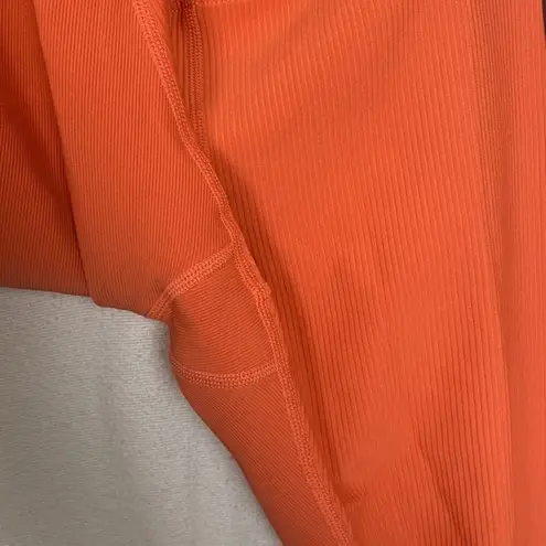 Zyia Active womens 14 16 xl burnt orange ribbed leggings athletic lulu gym work