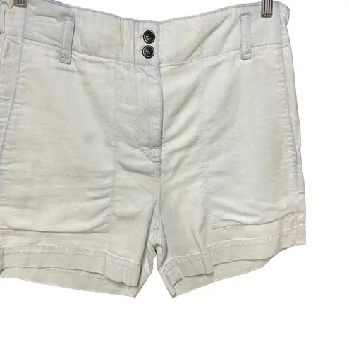 Proenza Schouler White Label High-Waisted Shorts in Bleach Chambray Size 6