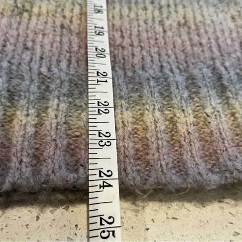 Woolrich Vintage Dusk Ombre Cowl Neck Sweater Pastel Striped Soft Cozy Knit Lrg