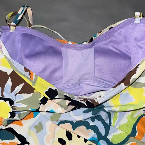 Anne cole Women's Floral Twist-Front Tankini Top L Multicolor