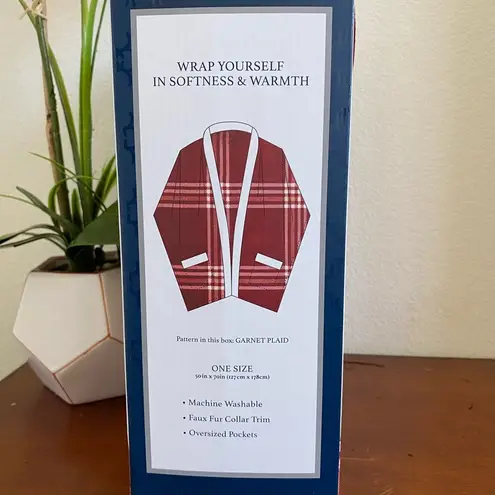 Charter Club ๐บ Cozy Plush Wrap 50 x 70 Garnet Plaid Throw ๐บ