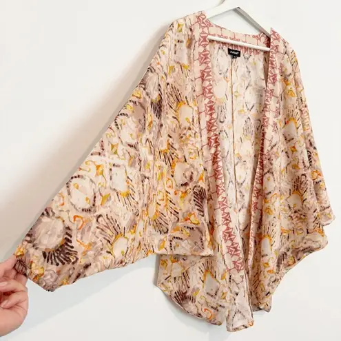 Tolani Sahara Kimono Cardigan Cream Tan One Size