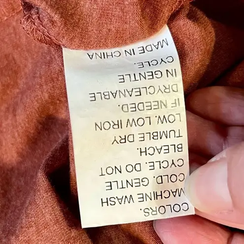 Emory Rose Women’s Crew Neck Design Long Sleeve Blouse XXXL Orange Size 3X