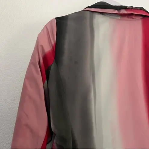 NEW Escada Sport Pink Grey Ruffles Puffer Trench Coat Jacket 38 8 Size undefined