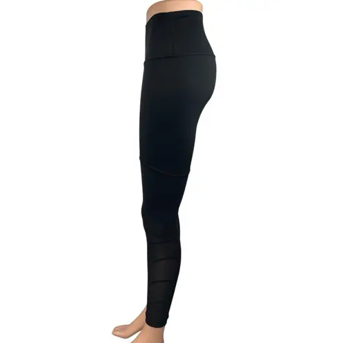 Lululemon Sheer Will HR Black Skinny Mid Rise Athletic Tight Leggings Pants 4