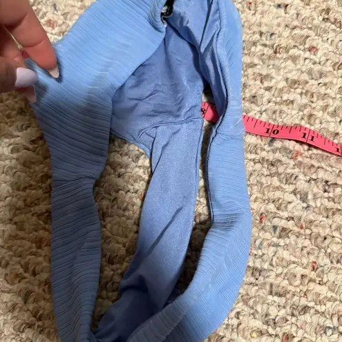 ONIA Lily Ribbed Blue Soft Marine Bikini Bottoms- Size Small