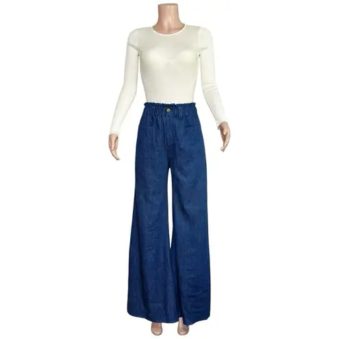 Sézane Ashley Open-Back Merino Wool Cotton Knit Bodysuit, Ecru, Small