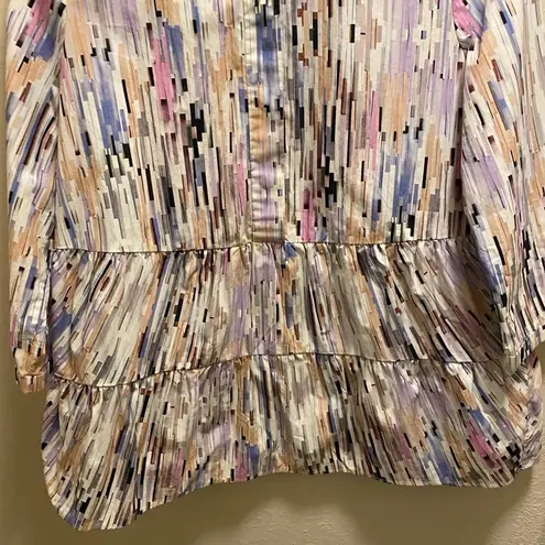 COS Watercolor Tiered 3/4 Length Sleeve Blouse Size 40