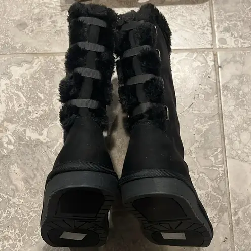 Sugar Panthea Microsuede Faux Fur Shearling Boots in Black Size 6 New in Box