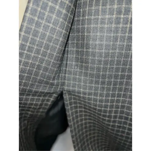 Vintage Lily & Taylor Women’s Fox Fur Trimmed Trench Coat Wool 12 Gray