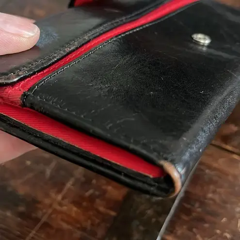 Hobo Black/Red Leather Wallet