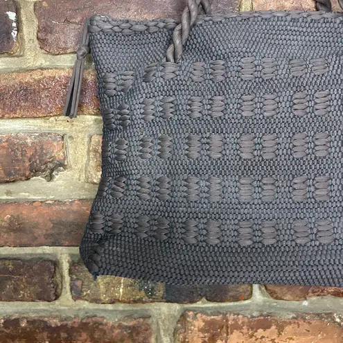 Brown Crochet Woven Braided Knit Hand Bag Women's Tote Purse Handbag 60s 1960s