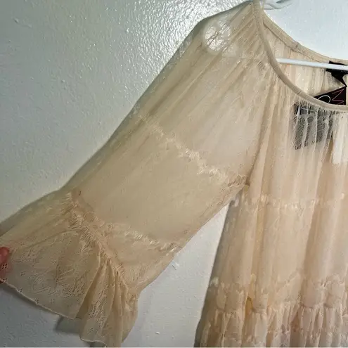 Miss Chievous Lace Blouse Almond