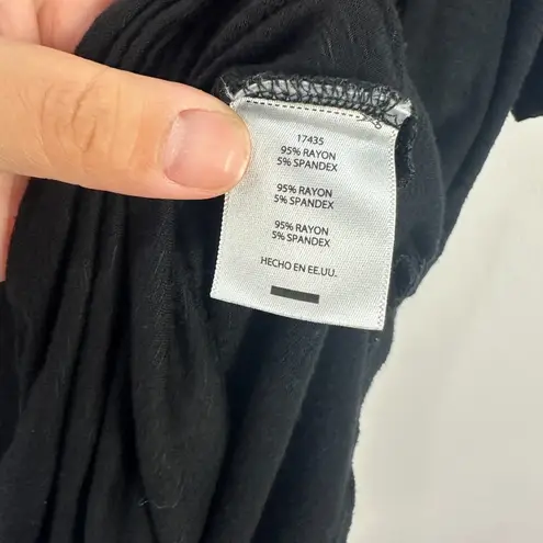 Dolan Left Coast Collection Top M Black Surplice Drape Front Minimalist Boho Size M