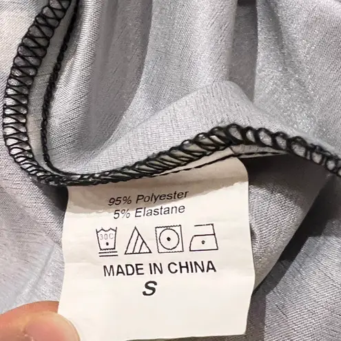 Floral Lace Satin Chemise Nightdress – Black Rose Print – Size S