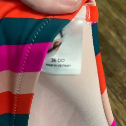 Vibrant Pink and Orange Halter Bikini Top Size undefined