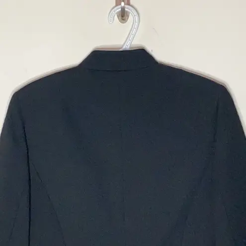 Bill Blass black quilted structured blazer size 6