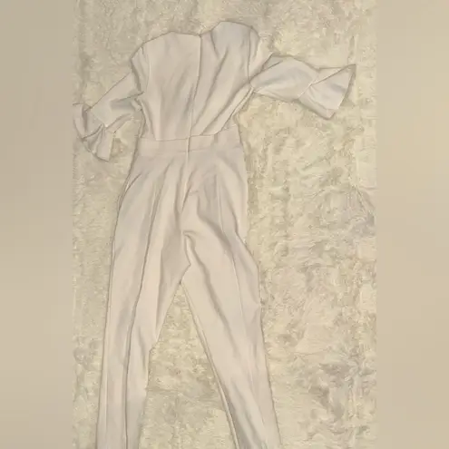 Black Halo NWOT Brooklyn Jumpsuit white bell sleeves sz 8