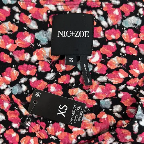 Nic+Zoe Bright Burst Twist Sheath Dress Pink Multi