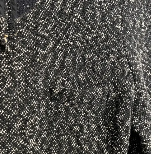 J.Crew  Boucle Full Zip Sweater Jacket‎ Blazer Small Navy Blue Classic Office