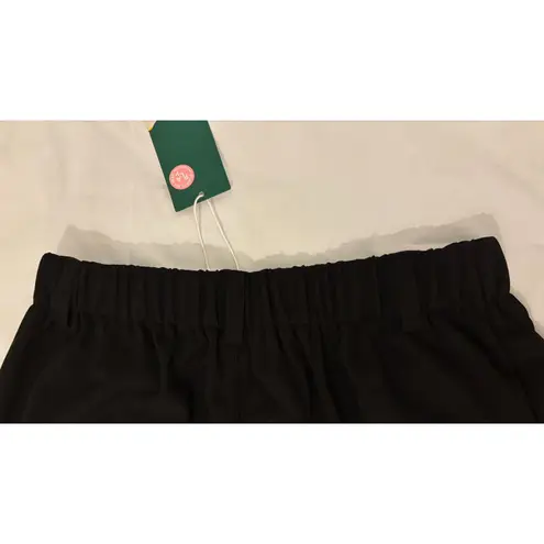 Halara NWT Flex High Waisted Side Pocket Wide Leg Waffle Work Pants Black Size L