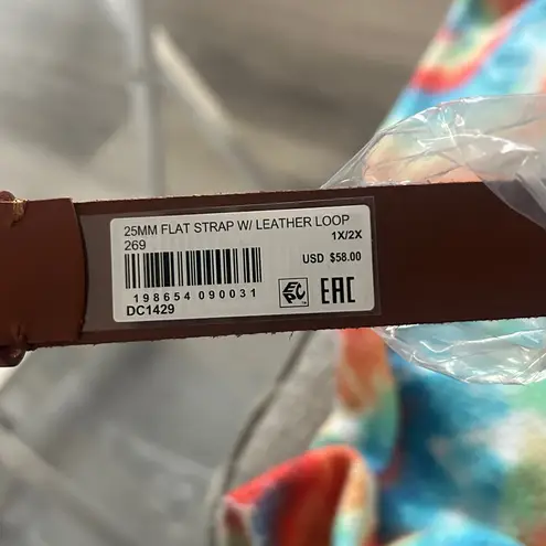 Frye  Women’s Leather Belt in Cognac Size 1X / 2X. NEW in Package