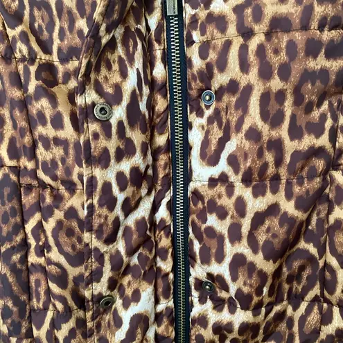 BCBGMAXAZRIA  leopard quilted puffer vest▪️size S