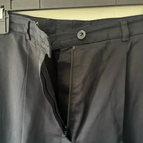 Escada Navy Blue Trouser Slack High Waist Straight Leg Dress Pant Designer Size 6